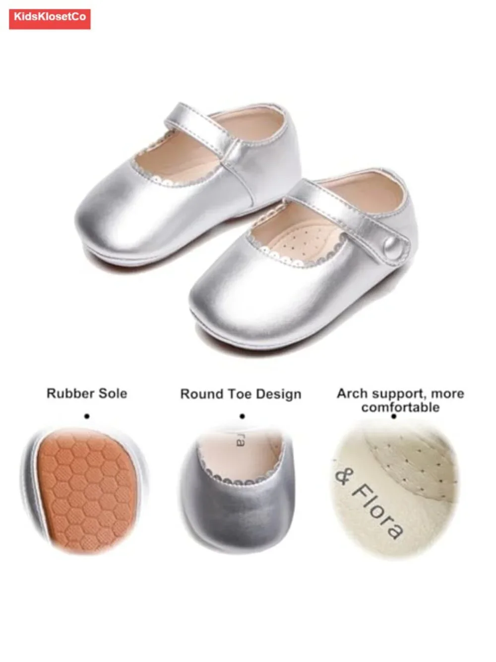 Soft Sole Baby Walking Shoes - Rubber Sole Mocc Shoes Hook & Loop